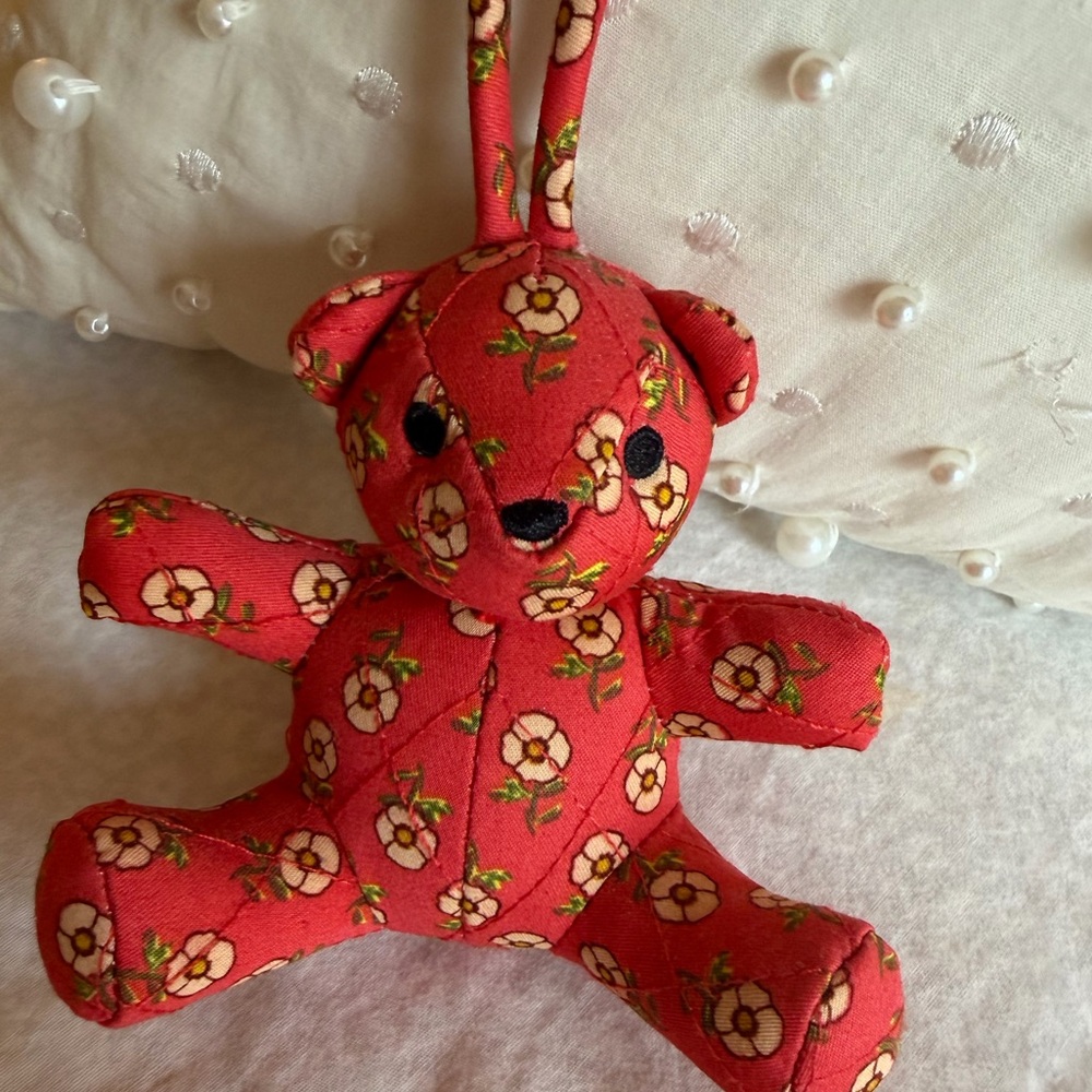 Vera Bradley Tiny Poppies Floral Bitty Bear Bag Charm